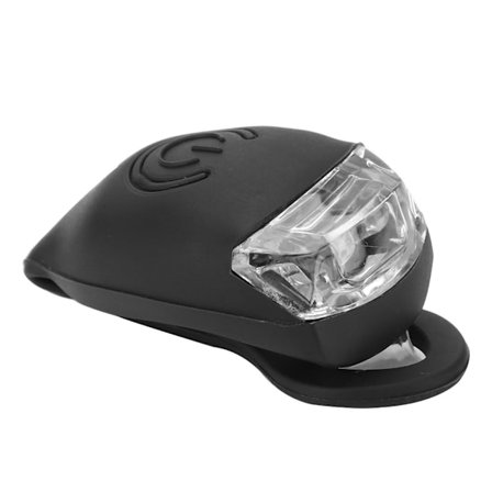 Cykel Silikone Frø For/Bag LED Advarselslys Vandtæt Cykellygte Sort