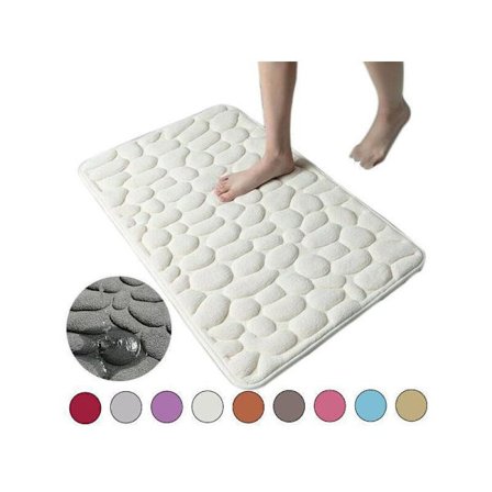 Bademåtte badeværelse gulvmåttesæt memory skumbademåtte skridsikker vaskbar måtte