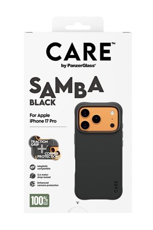 PanzerGlass CARECASE FASH SAMBA BLACK W. MAGSAFE IPHONE 17 ACCS