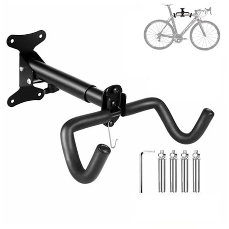 Retractable Garage Wall Mounted Bike Rack, Space Saving Upright Mountain Bike Rack, M
