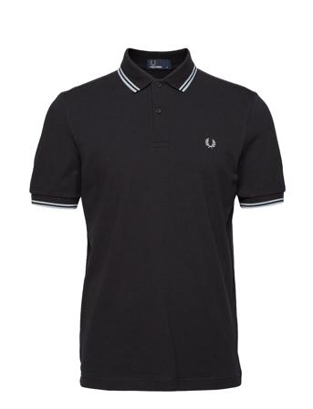 Twin Tipped Fp Shirt Polos Short-sleeved Svart Fred Perry