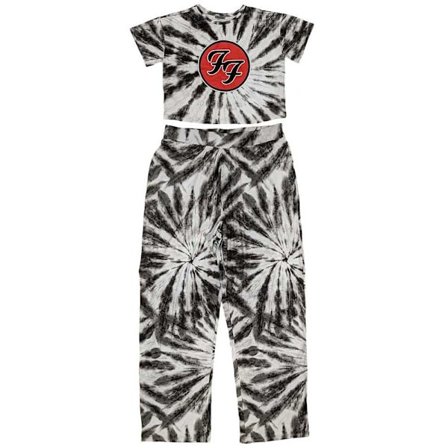 Foo Fighters Dam/Dam Tie Dye Logo Pyjamas Set XS Vit/Svart