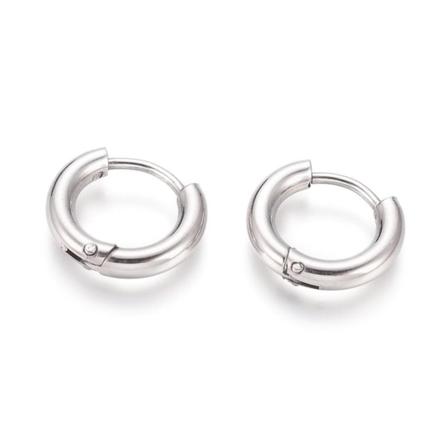 1Par 8 mm Hoops örhängen i 316L kirurgiskt stål