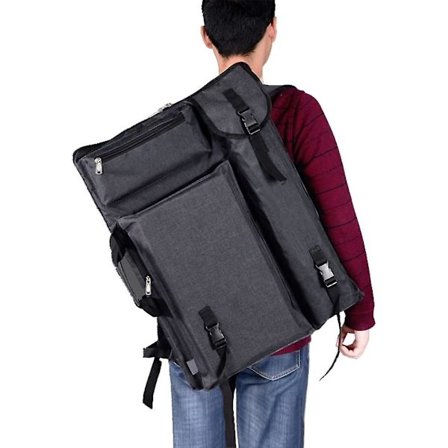 A2 Maleri Tegnebræt Opbevaringstaske Vandtæt Kunst Bæretaske Multifunktionel Lærred A2 Kunst Portefølje Taske Bærbar Stor Filmappe med Rem