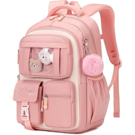 Jenteryggsekk for jenter, søtt og stilig design, lett ryggsekk med stor kapasitet, egnet for bruk av barneskoleelever