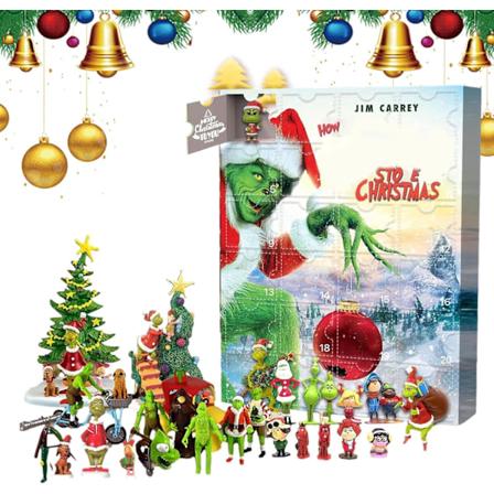 Julekalender 2023, 24 stk Søte Tegneseriealver Figurer Dukke Jule Nedtelling Kalender, 24 Dagers Juleferie Nedtelling Med Tegneserie