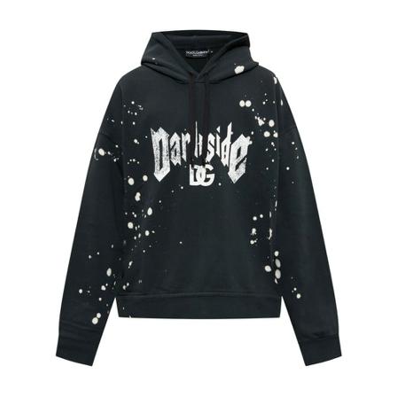 Dolce & Gabbana Printed hoodie Grå, Herre