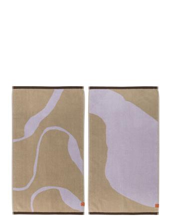 Nova Arte Guest Towel, 2-Pack Home Textiles Bathroom Textiles Towels & Bath Towels Guest Towels Purple Mette Ditmer