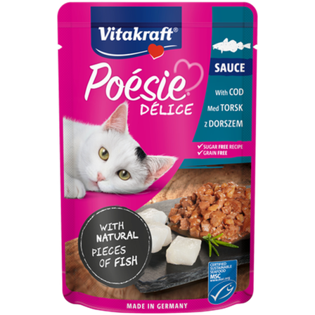 Vitakraft - Poetry Délisauce Torsk Msc 23 x 85 g - Katt - Kattefôr & kattemat - Våtfôr og våtmat - ZOO.no