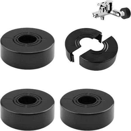 Rosett for kraner, Dusjbatteri Rosett 3 Størrelser i 1, Justerbart Radiatorrørbeskyttelse, Dekorative Dusjrosetter for Kraner, Vannrør, Radiator