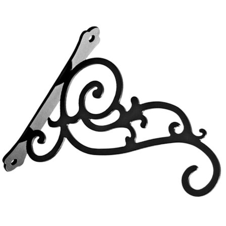 Dekorativ krok järnkrok SVART L