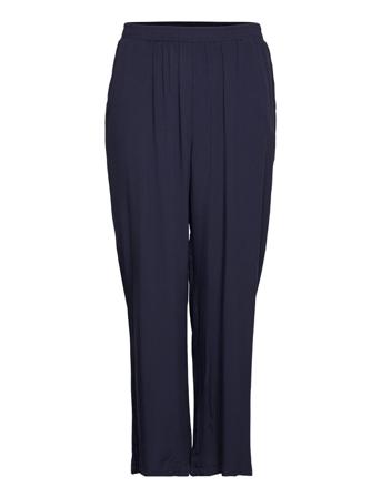 Carmarrakesh Wide Ankle Pants Solid Wvn Vide Bukser Blå ONLY Carmakoma