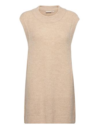 Carkarin Sl Long Vest Knt Beige ONLY Carmakoma