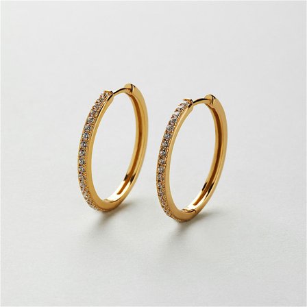 Lou Hoops (L) - 18K gullbelagt sterlingsølv