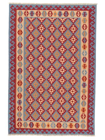 Kelim Ghashghai Teppich 202X306 Dunkelrot/Dunkelblau Persien/Iran