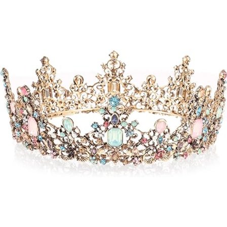 Kruunu, Prinsessakruunu, Hääkruunu, Barokki Tiara Rhinestone Ti