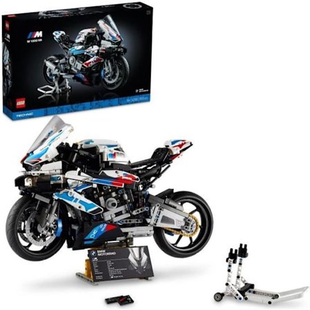 LEGO 42130 Technic BMW M 1000 RR Skalmodell för motorcykel för vuxna, modellbygge och display, presentidé