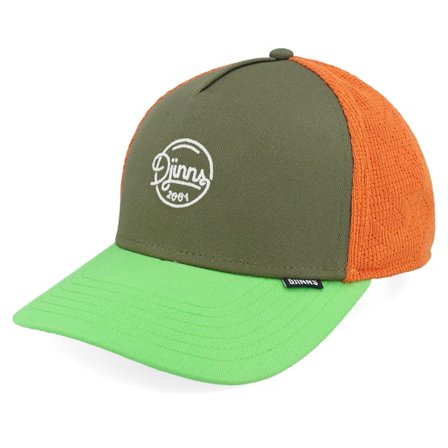 Djinns - Groen trucker Cap - Hft Cap Summer Knit Olive/Green/Orange A-Frame Trucker @ Hatstore