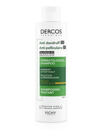 Vichy Dercos flassjampo til tørr hodebunn 200 ml