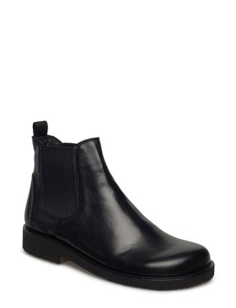 Booties - Flat - With Elastic Shoes Chelsea Boots Svart ANGULUS