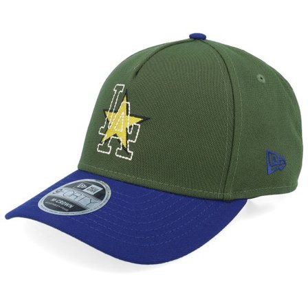 New Era - MLB Grön adjustable Keps - Los Angeles Dodgers City Feature M-Crown Green/Dark Royal A-frame Adjustable @ Hatstore