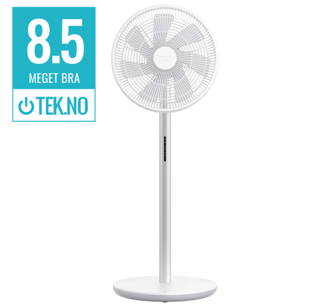 Xiaomi Smartmi SmartFan 3 hvit oppladbar gulvvifte, appstyrt, inkludert fjernkontroll