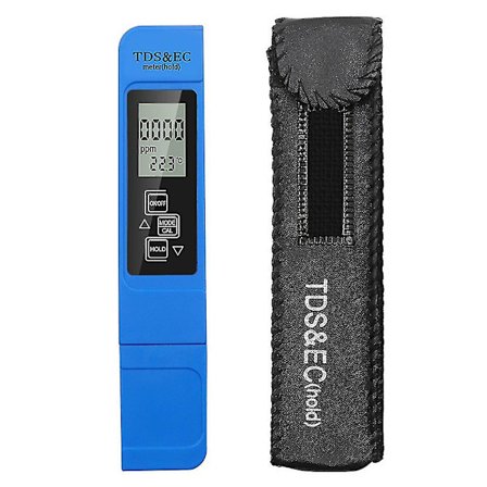 Digital vandkvalitetstester LCD-display vandtestmåler multifunktionel vandkvalitetsdetektor(Ingen baggrundsbelysning,Blå)