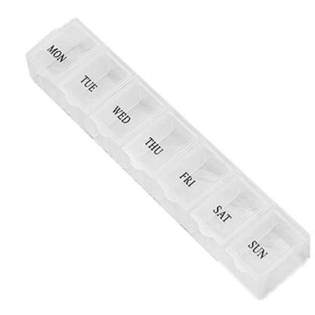 7 päivän pillerirasia-tablettiannostelija LÄPINÄKYVÄ transparent