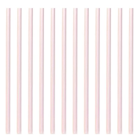 Gjenbrukbare glass-sugerør, klare glass-drikkesugerør, - Perfekt rosa