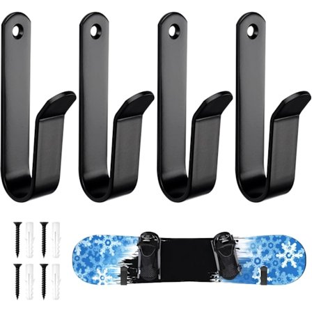 Skateboardveggfeste, Skiholder Vegghylle Snowboard Display Stativ, Bil Ski, Oppbevaringskroker, Bretter Som Skateboards, Longboards, Wakeboards Og Ro
