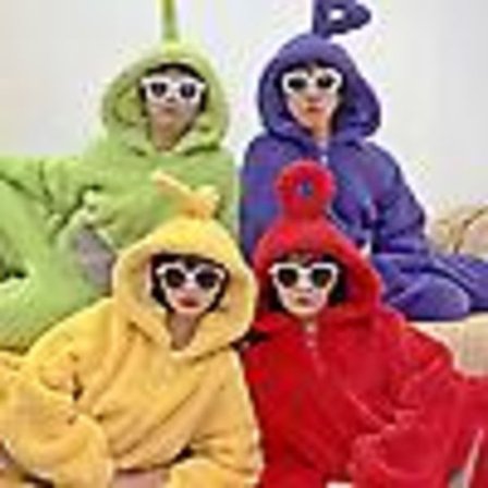 Unisex Teletubbies Kostymer Disi Onesies Lala Cosplay Pyjamas Vuxen Pyjamas Djur Sovkläder Jumpsuit