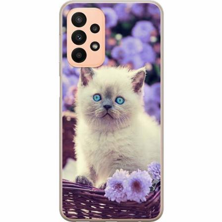 Samsung Galaxy A23 5g Genomskinligt Skal Katt