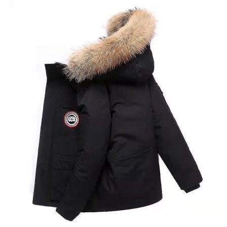 Vinterhuva, quiltad dunjacka för män Casual Tooling Coat