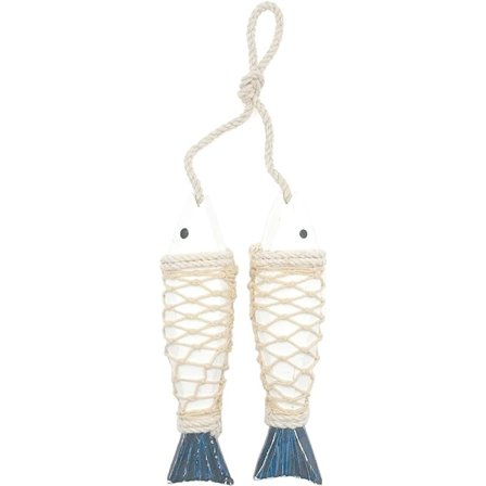 Hængende træ nautisk fiskedekoration, vægdekoreret dørhæng