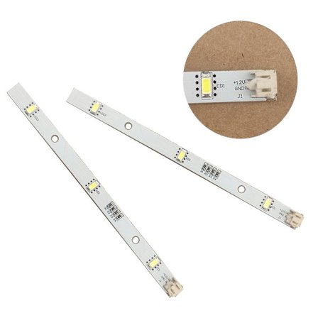 2x LED-strimmel til Rongsheng Hisense Logik køleskabe og frysere MDDZ-162a 1629348