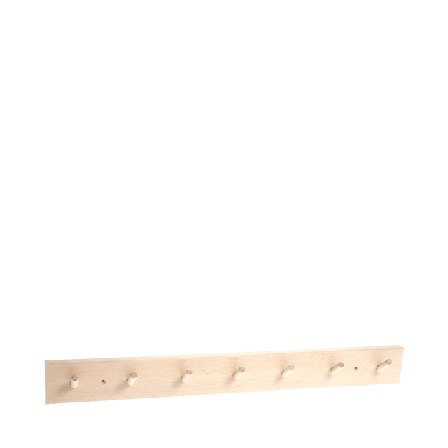 Iris hantverk Knoppbräda, 7 knoppar Krokar & hängare 67X7,5X5CM