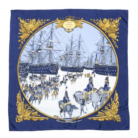 Hermès Vintage, Pre -owned Scarf Blauw, Dames, Maat:ONE Size