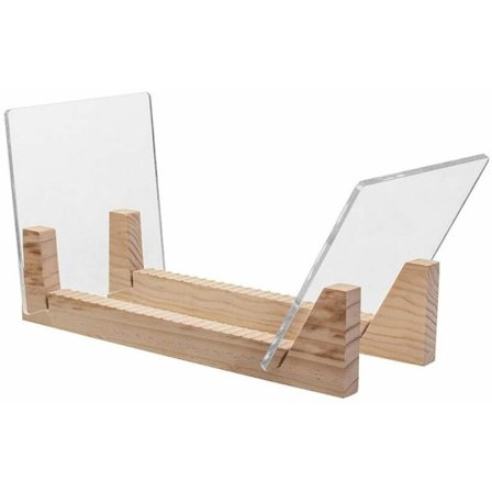 Vinylplatespillestativ - Stable opptil 50 album, 7 eller 12 tommers vinylplater - Massivt treorganisator med klare akrylender - Vis frem singler i