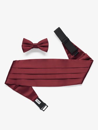 John Henric Men's Burgundy Cummerbund Size Onesize