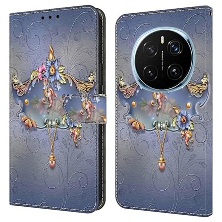 For Honor Magic7 Pro 5G Deksel PU Lær Lommebok Telefondeksel med Støtte