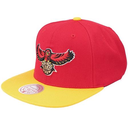 Mitchell & Ness - NBA Červená snapback Kšiltovka - Atlanta Hawks Team 2 Tone 2.0 Red/Yellow Snapback @ Hatstore