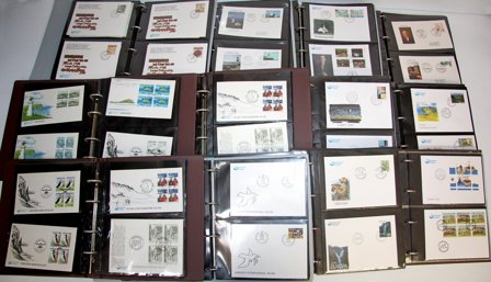 Færøerne - Samling af FDC i 12 ringbind