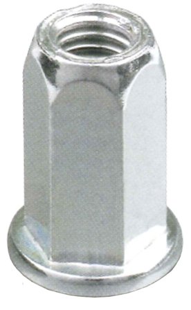 Ejot 460391 Blindnitmutter plant huvud öppen sexkant, 200-pack M5, Infästning