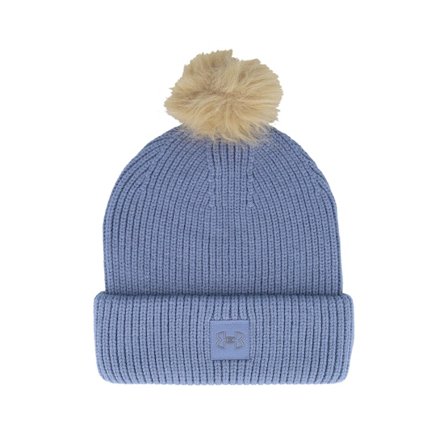 Under Armour - Blau Pom Mütze - Halftime Ribbed Aurora Purple/Metallic Tin Pom @ Hatstore