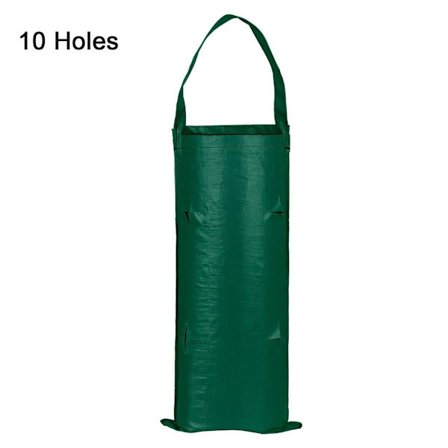 Plantevækstposer Jordbærplantebeholder GRØN 10 HULLER 10