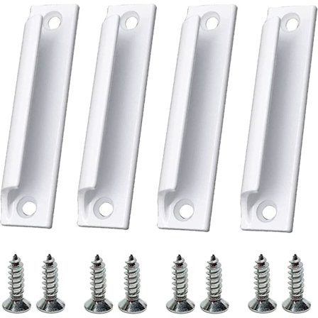 Udvendig altandørhåndtag, udvendig dørhåndtag, terrassedørhåndtag 4 stk. Hvid