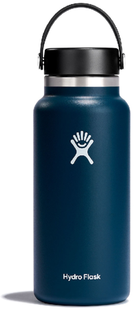 HydroFlask Insulated Wide Mouth Flex juomapullo, 946 ml, tummansininen