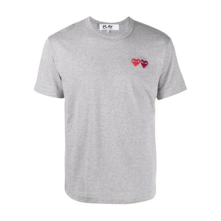 Comme des Garçons Play, T-Shirts Szary, Mężczyzna, Rozmiar: XL