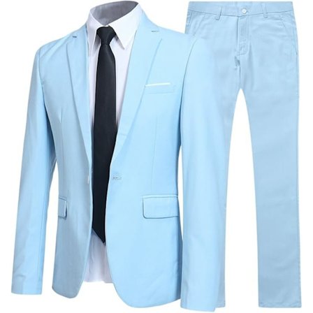 Miesten Slim Fit 2-osainen Business-puku, Takki, Housut