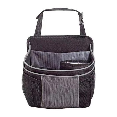 Sammenklappelig opbevaringsboks i læder til bil, multifunktionel skraldespand, slidstærkt stof, ideel sædeorganisator, hold dit køretøj rent og pænt